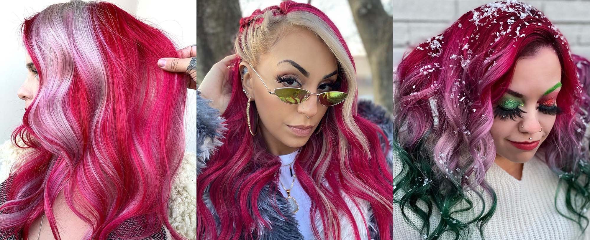 Candy Cane Hair Color For Christmas