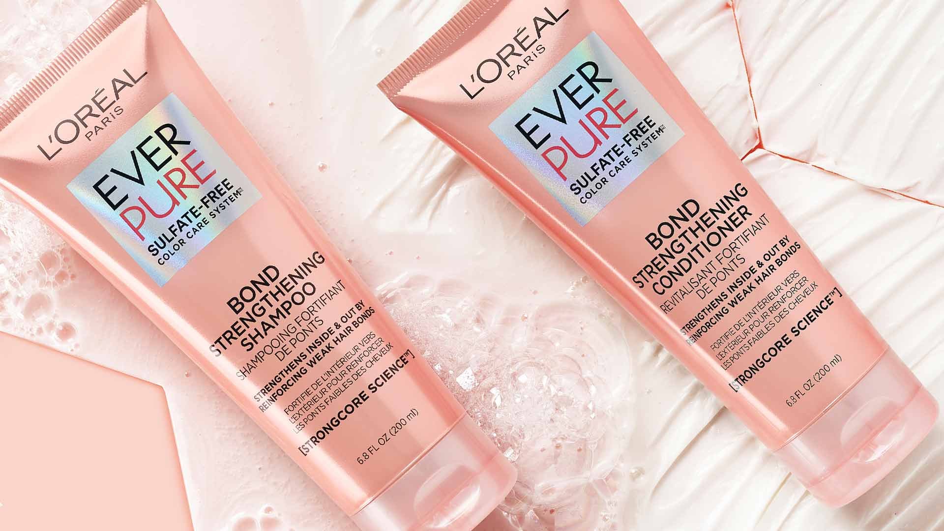 Affordable L'oreal EverPure Bond Strengthening Shampoo L'oreal Ever Pure Bond Strengthening Shampoo and Conditioner is an affordable store-bought shampoo option.