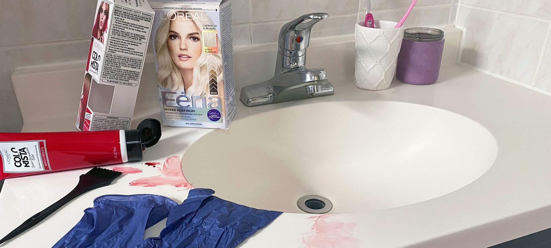 8 Products That Remove Hair Dye Stains From Your Bathroom L Oréal Paris - How To Remove Hair Dye From Bathroom Vanity