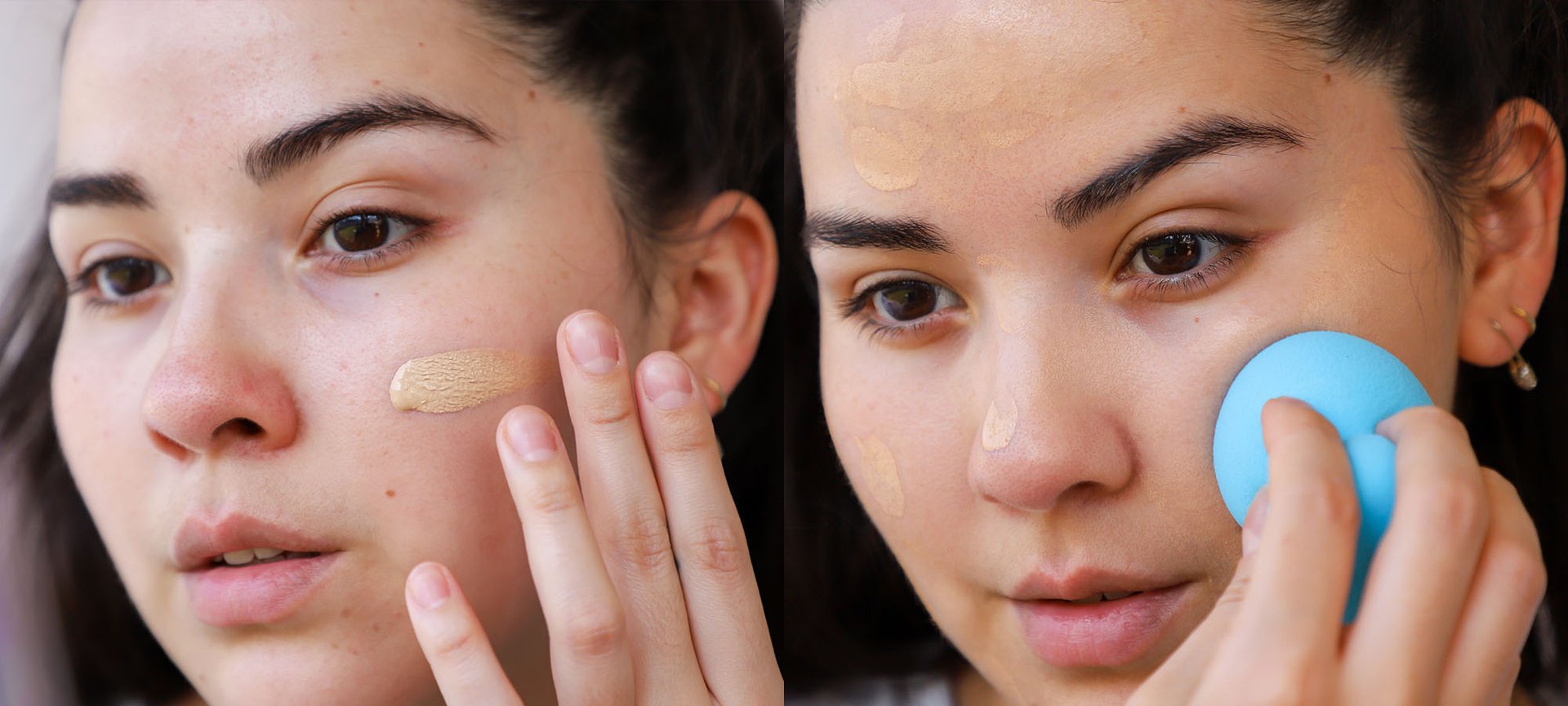 Brush or Sponge or Fingers for Applying Foundation