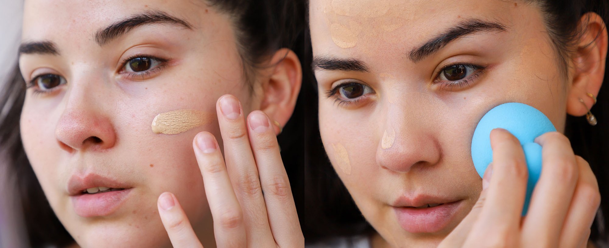 Brush or Sponge or Fingers for Applying Foundation