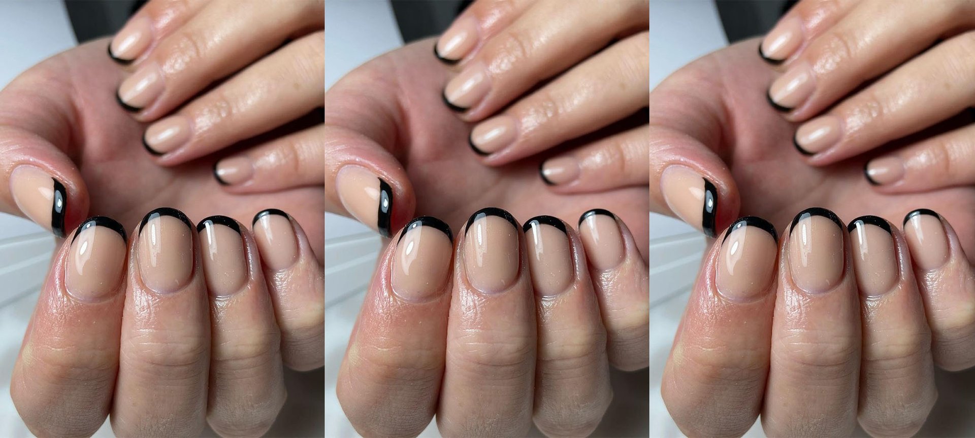 short black nails designs