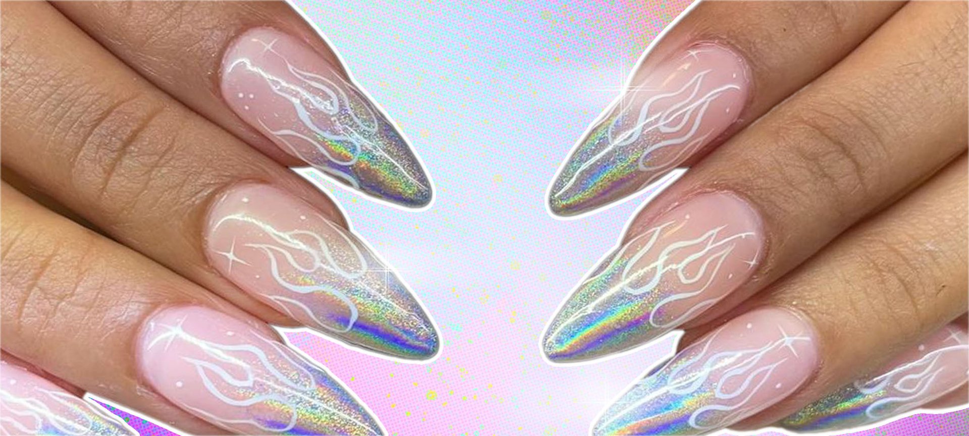 7. Holographic Nail Art - wide 2