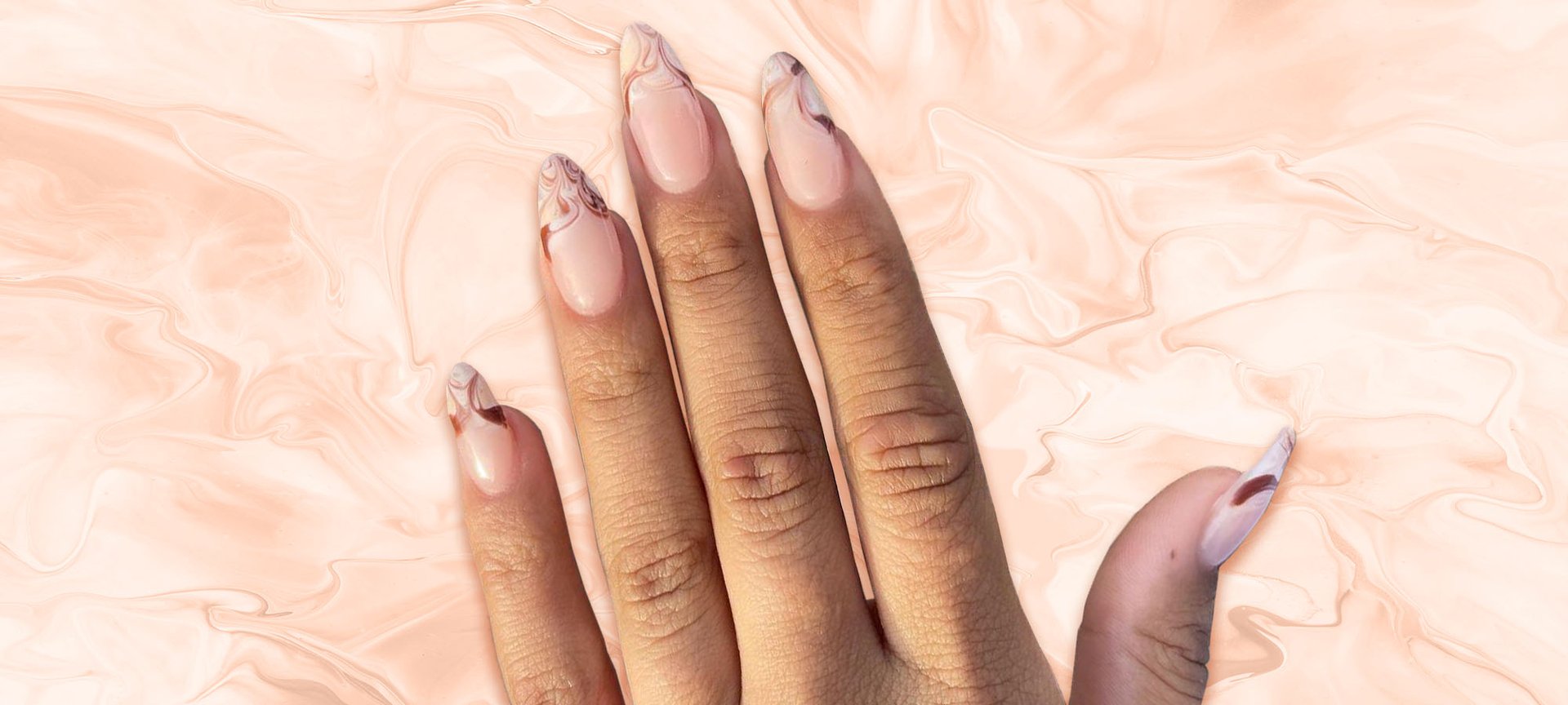 Marbled French Manicure