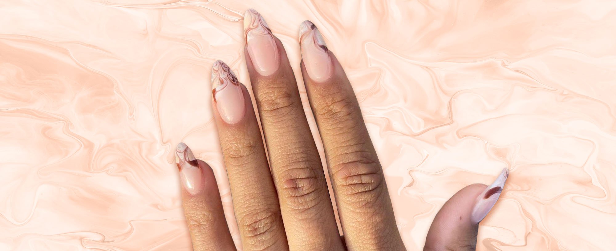 Marbled French Manicure