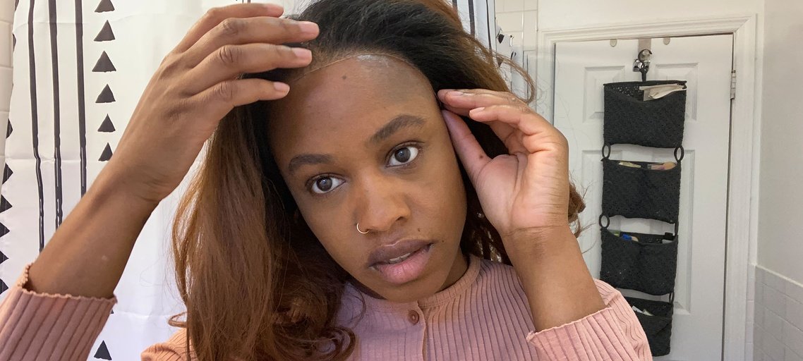 Woman Shows a Way To Install a Lace Wig Without Makeup or Glue