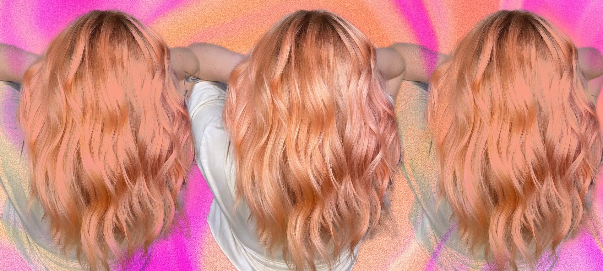 Golden Peach Is Pastel Pink Hair Colour Trend For Fall