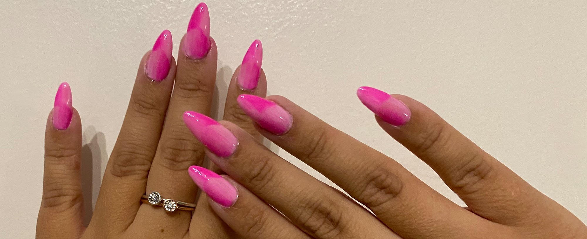 Purple Ombre Nails That Glow at Night