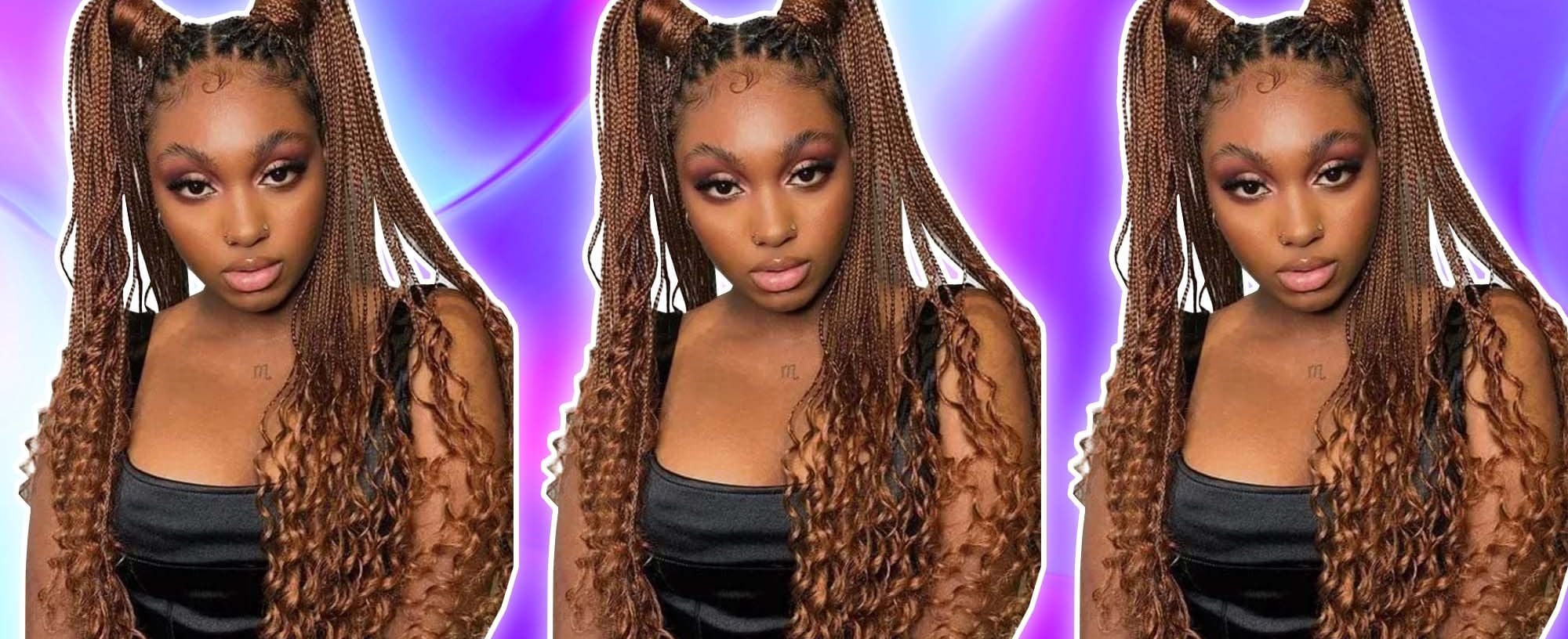 Box Braids With Curly Ends