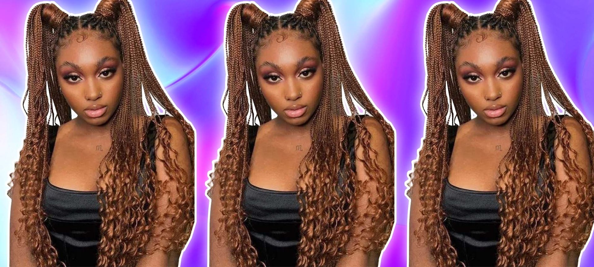 Box Braids With Curly Ends