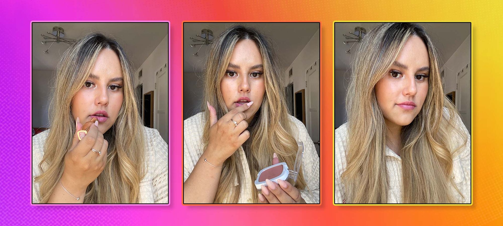 Tiktok Blush Setting Lipstick Hack