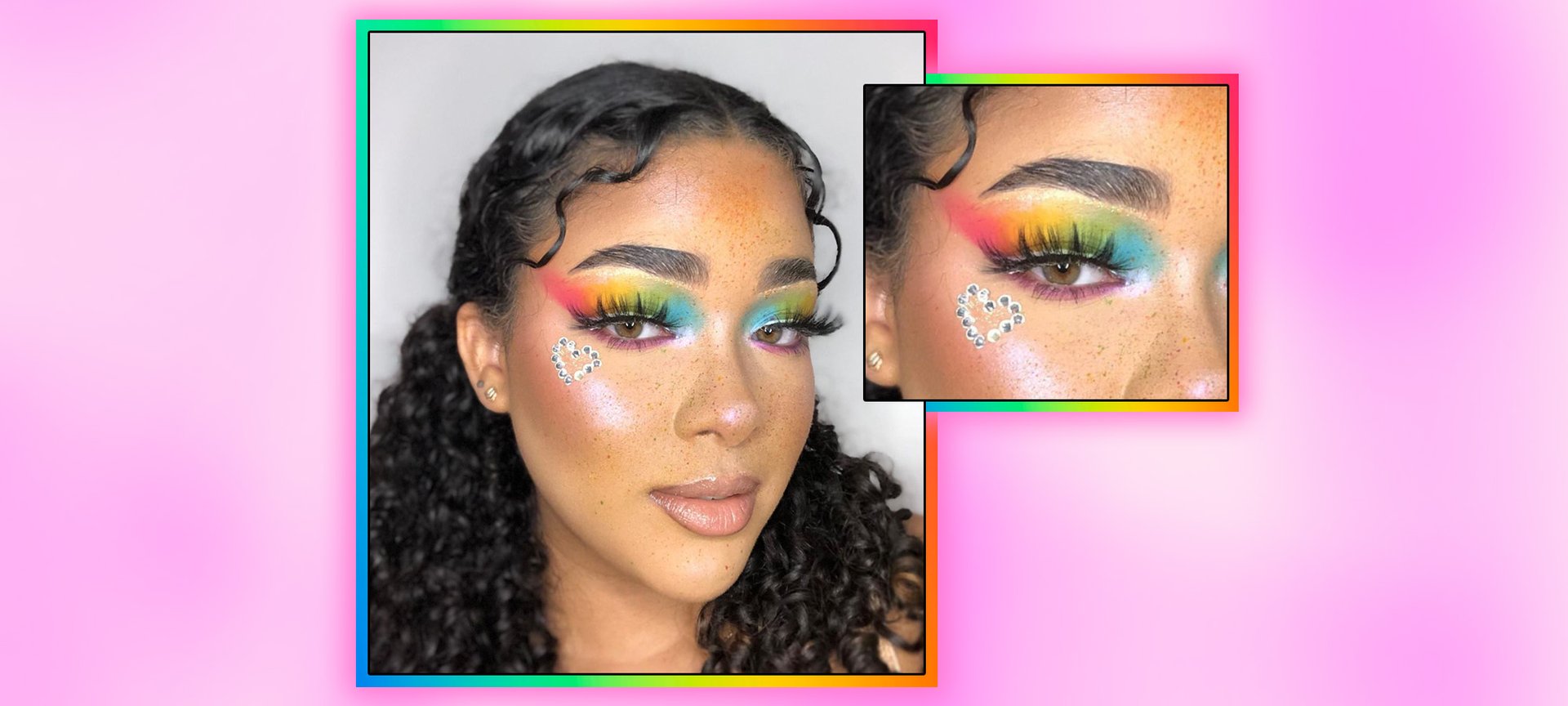 Rainbow hot sale eye look