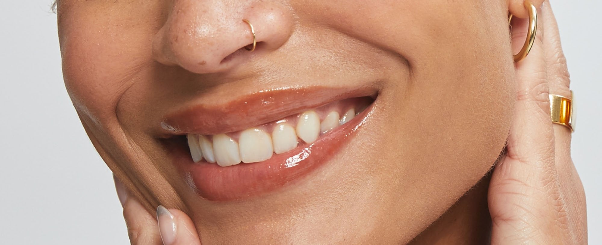 Close Up Of Glossy Lips