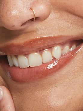 Close Up Of Glossy Lips