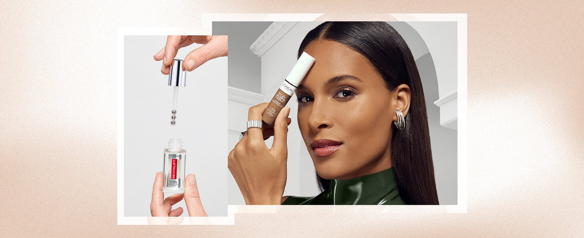 Woman holding cream highlighter stick