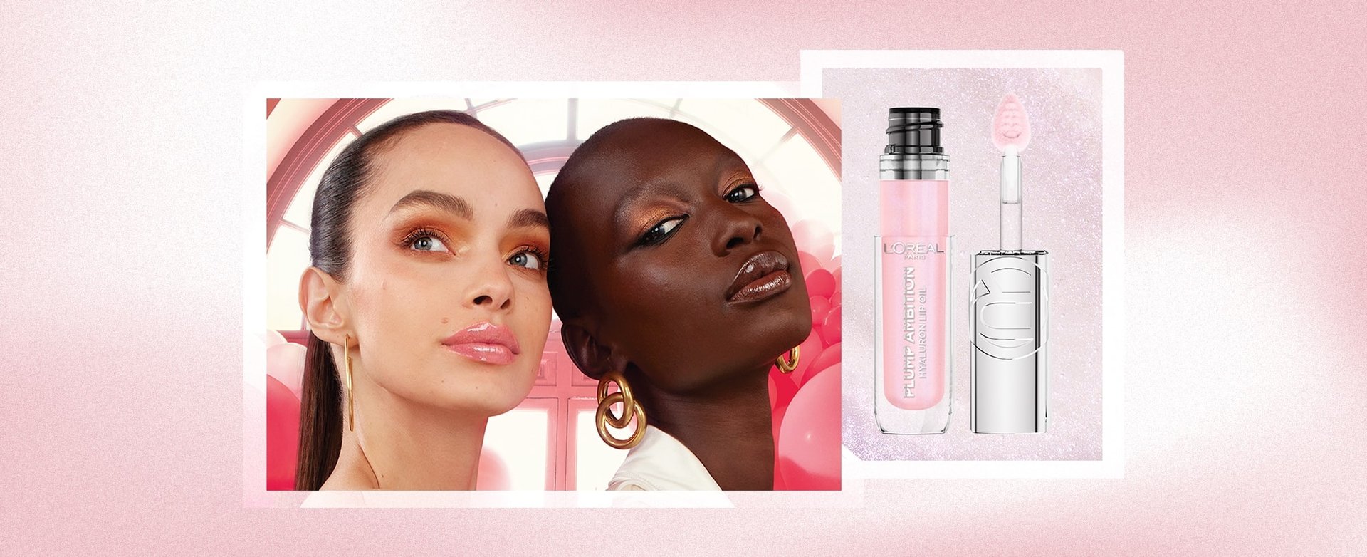 Women wearing lip plumper