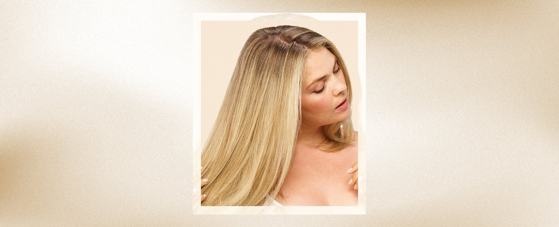 Woman with long blonde hair