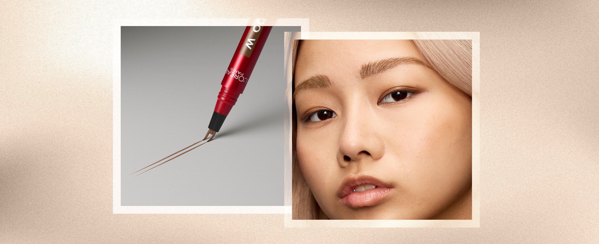 Close-up of eyebrows with new hair growth, showing natural regrowth after thinning.”