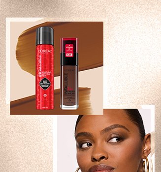 A woman wearing exaggerated contours, bold color contrast makeup