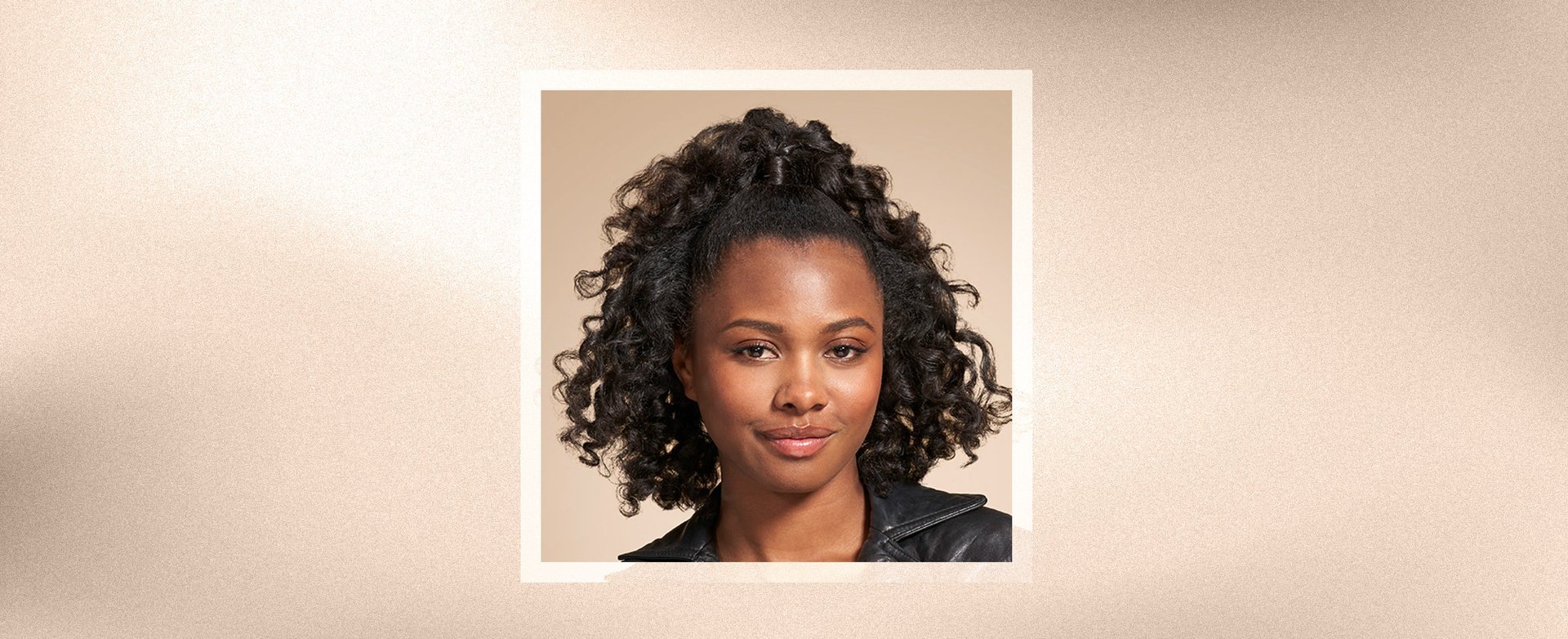 Woman with lob haircut