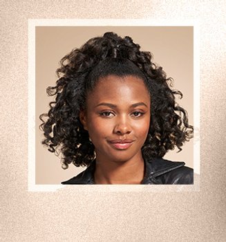 Woman with lob haircut