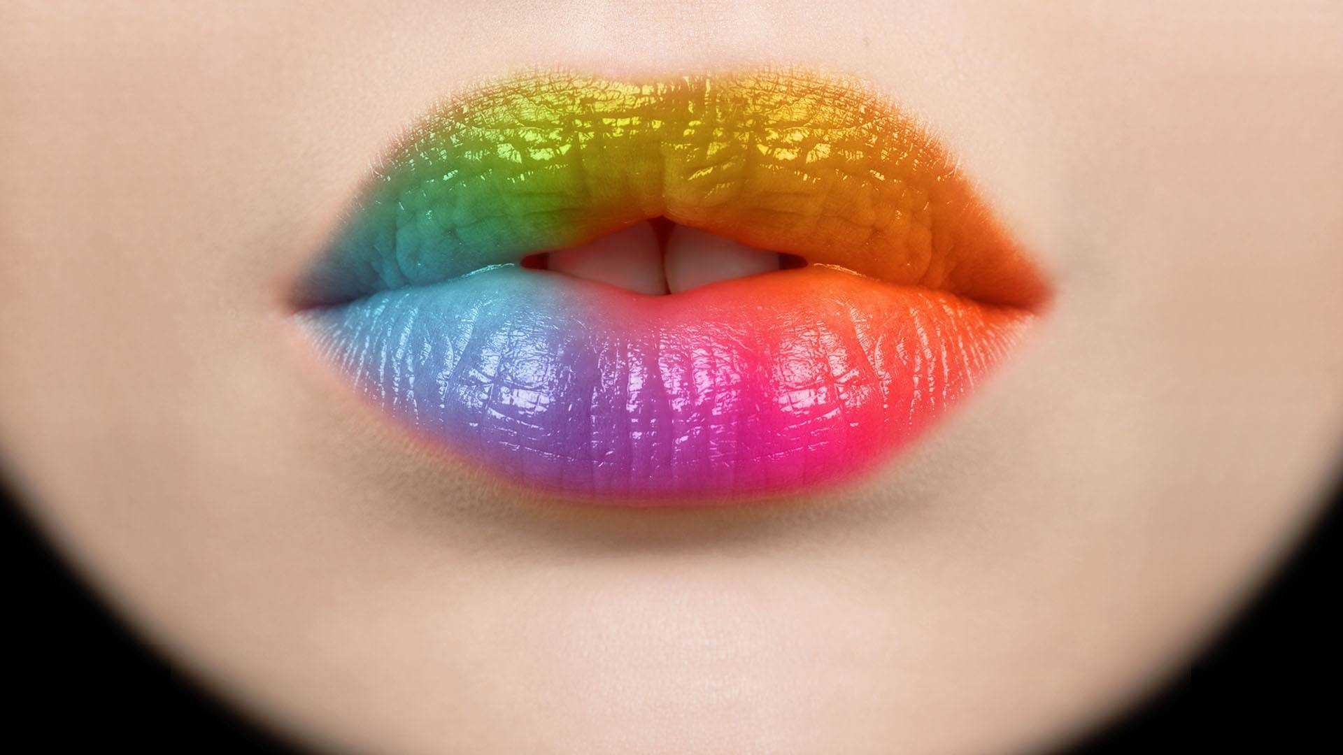 3. Rainbow Lipstick Tattoo Ideas - wide 10