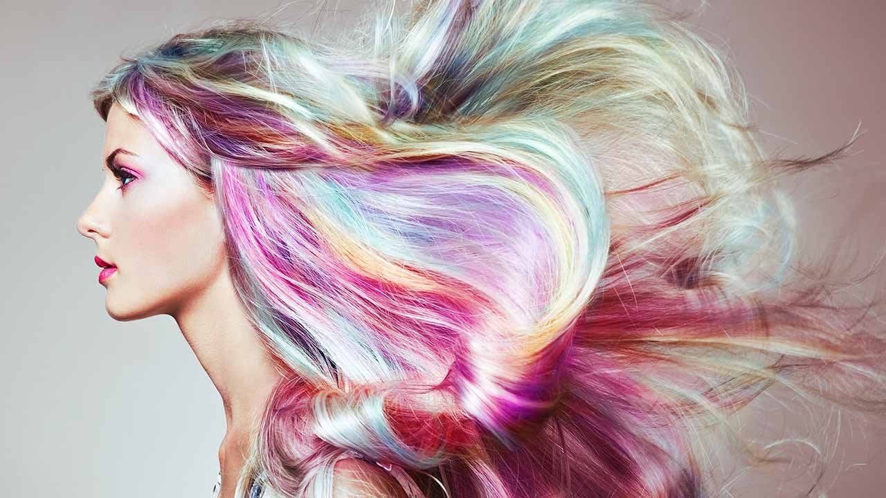 Image of Unicorn hair dyed