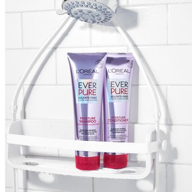 EverPure Moisture Shampoo And Conditioner Tubes In Bathroom