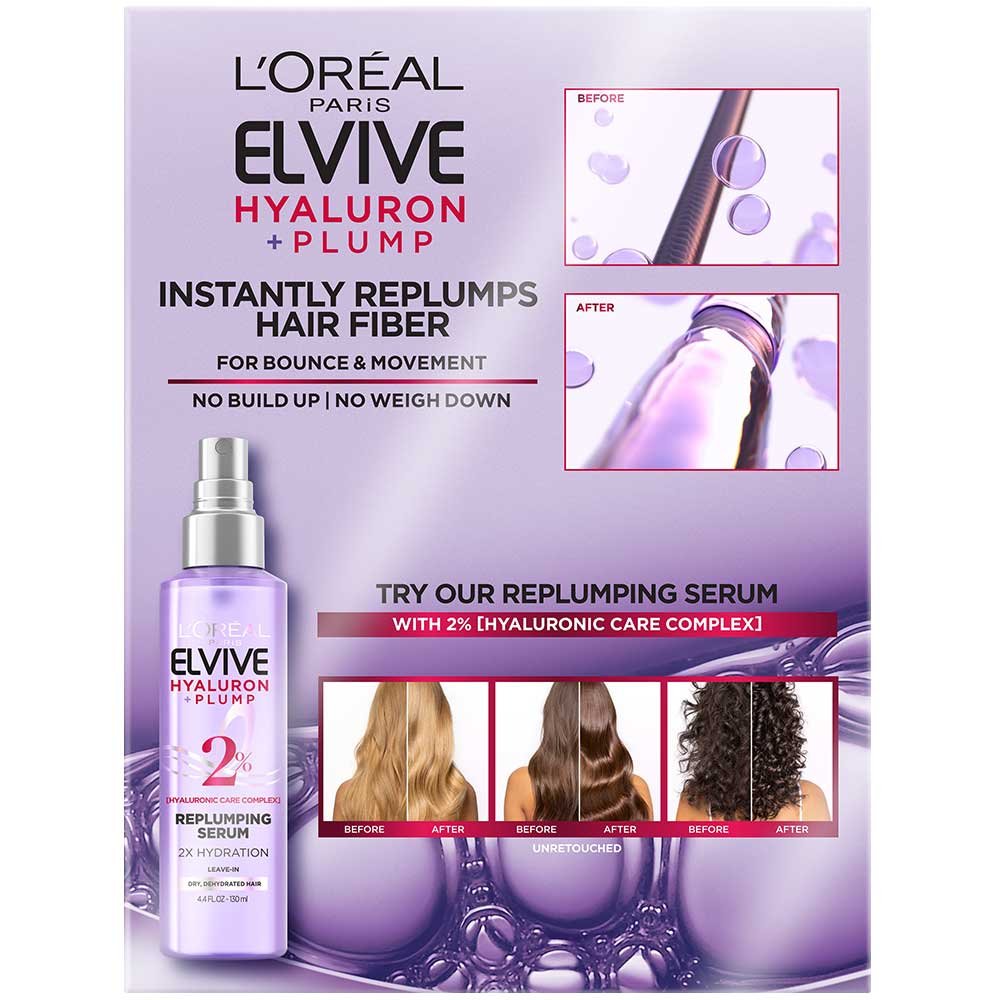 Kit Hyaluron Plump Hydrating Shampoo Conditioner Kit L Or al Paris Kit Hyaluron Plump Hydrating Shampoo Conditioner Kit L Or al Paris