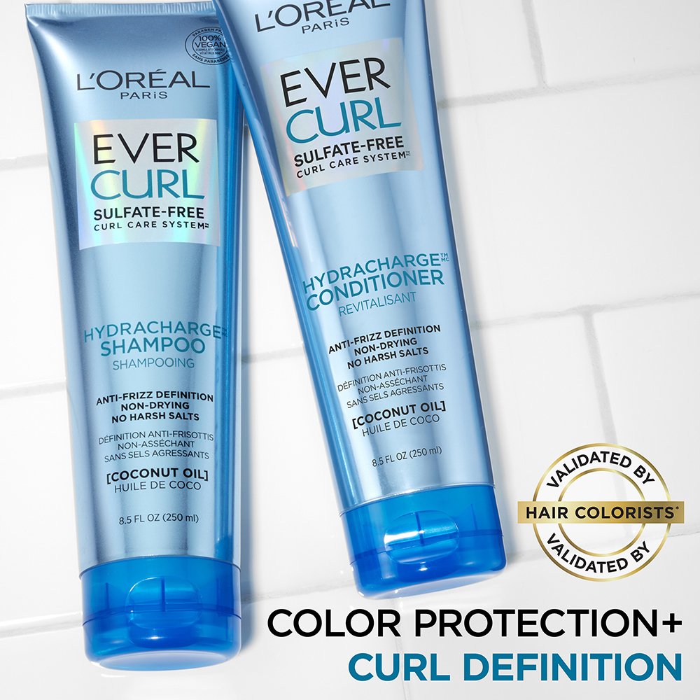 EverCurl Hydracharge Shampoo w/ Coconut Oil For Frizzy Hair by L'Oréal