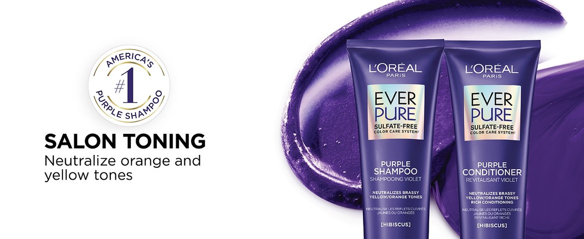 2. L'Oreal Paris EverPure Brass Toning Purple Sulfate Free Shampoo - wide 6