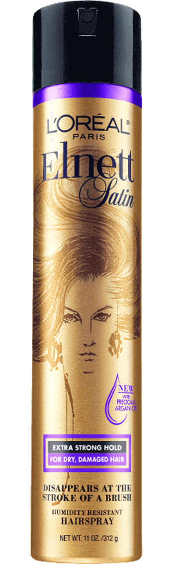 L'Oreal Paris Elnett Satin Extra Strong Hold Hairspray for Color Treated  Hair, 11 oz