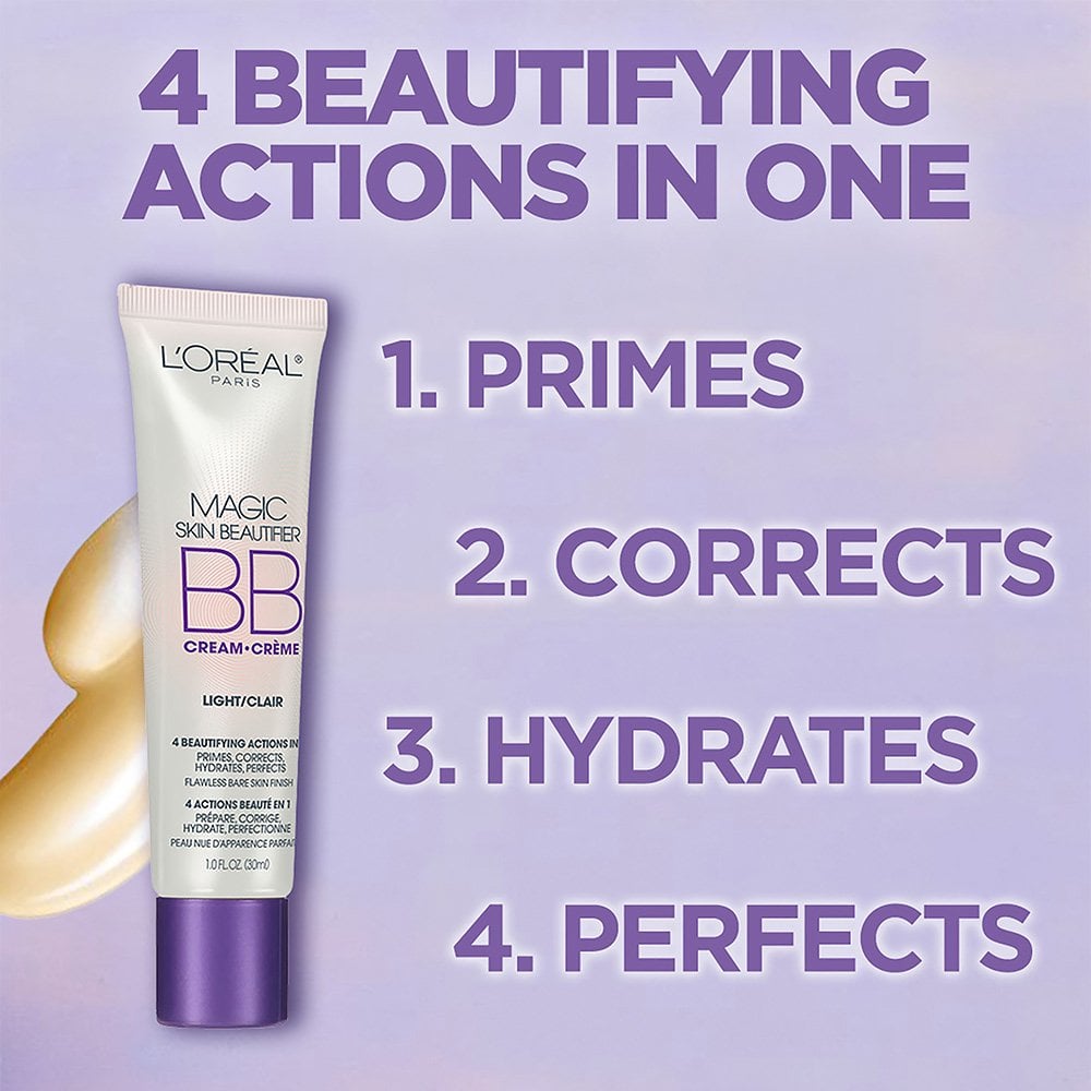 L’Oréal Paris Magic Skin Beautifier BB Cream, Light – 4-in-1 Pflege Mit Vitamin C & E, 30 Ml