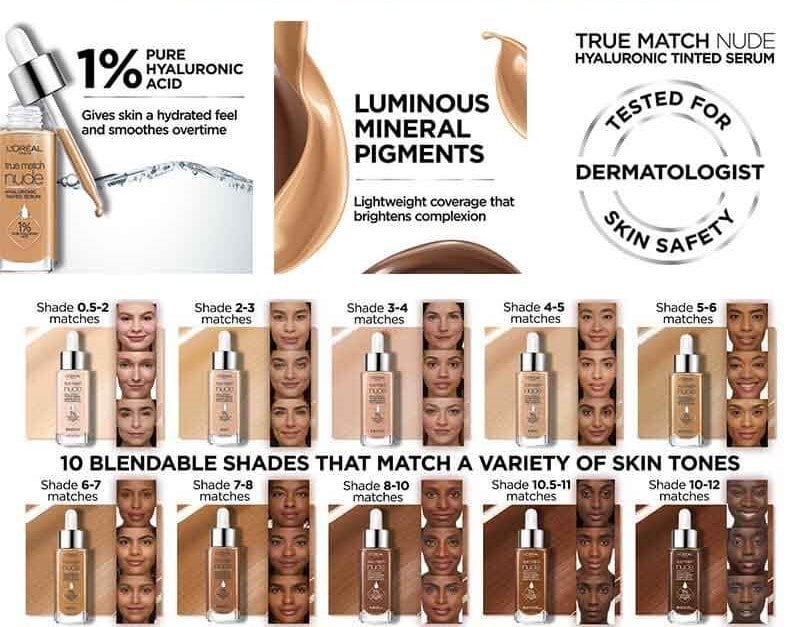 L'Oreal Paris hyaluronic tinted serum colleciton
