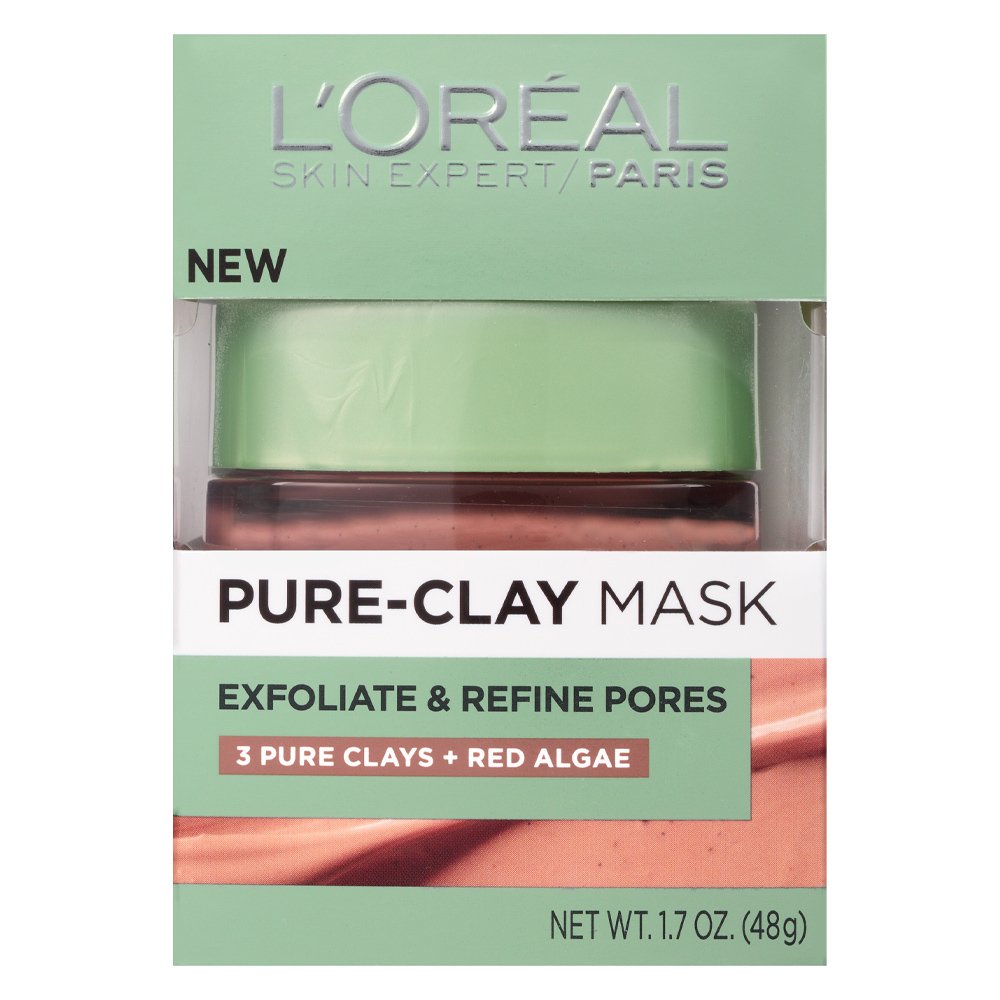 Exfoliate & Refining, PureClay Red Algae Face Mask L'Oréal Paris
